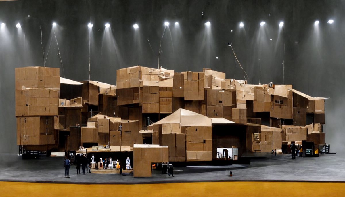 L’Or d’Amazon — études de décor en carton