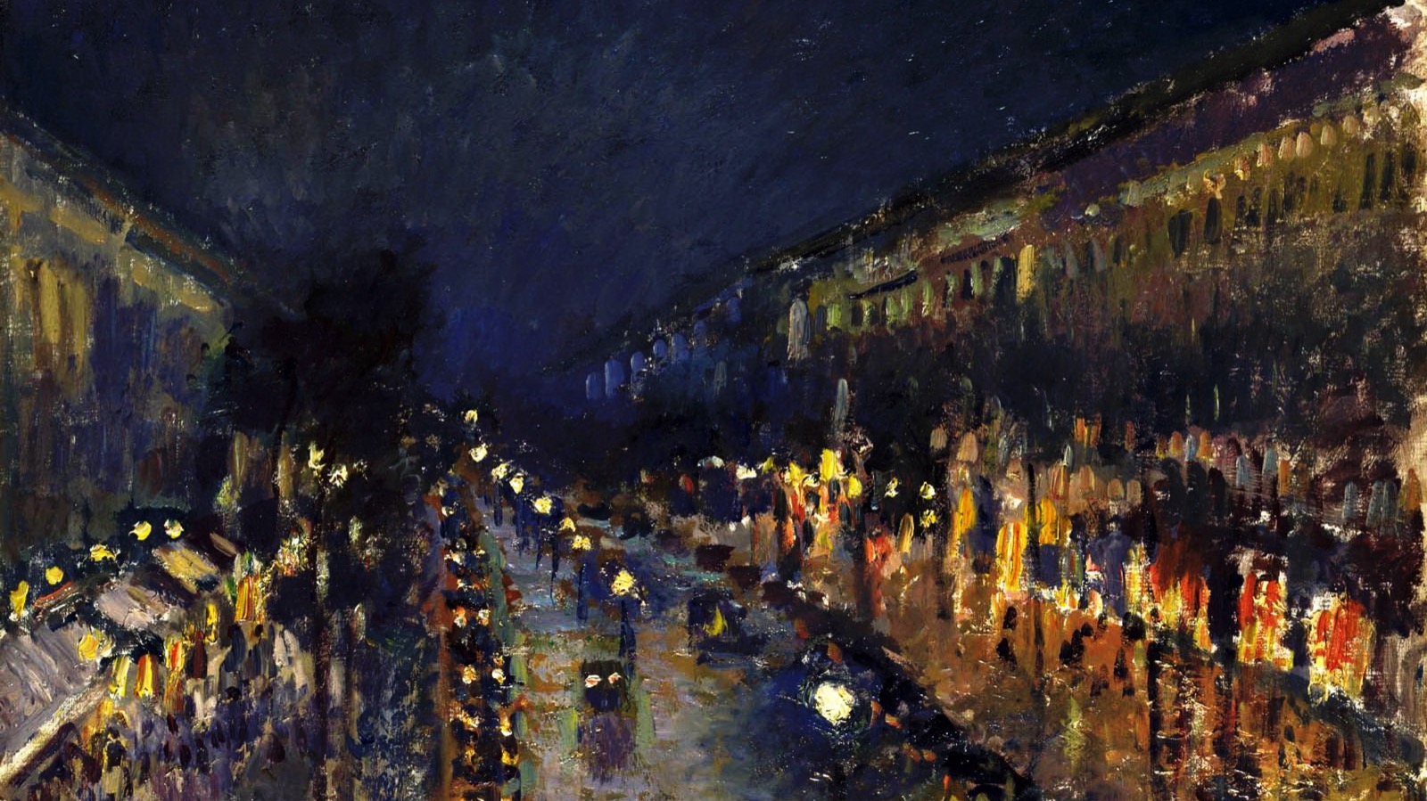 Camille Pissarro, Boulevard Montmartre, effet de nuit (1897)