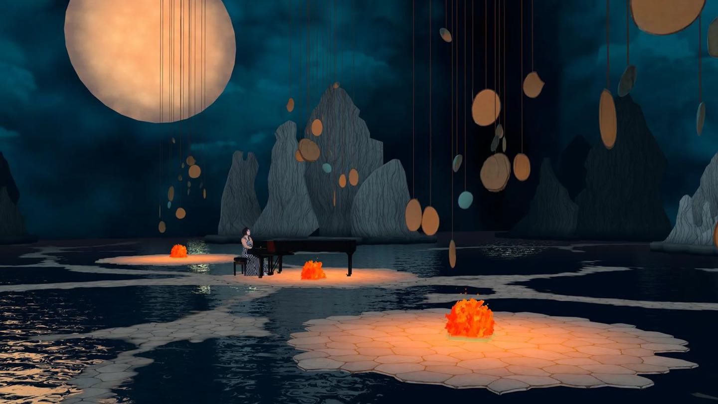Playing with Fire — Yuja Wang au piano au milieu des projections